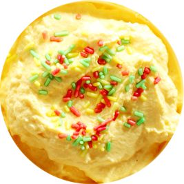 Мороженое Сливочно-лимонное с карамельной присыпкой